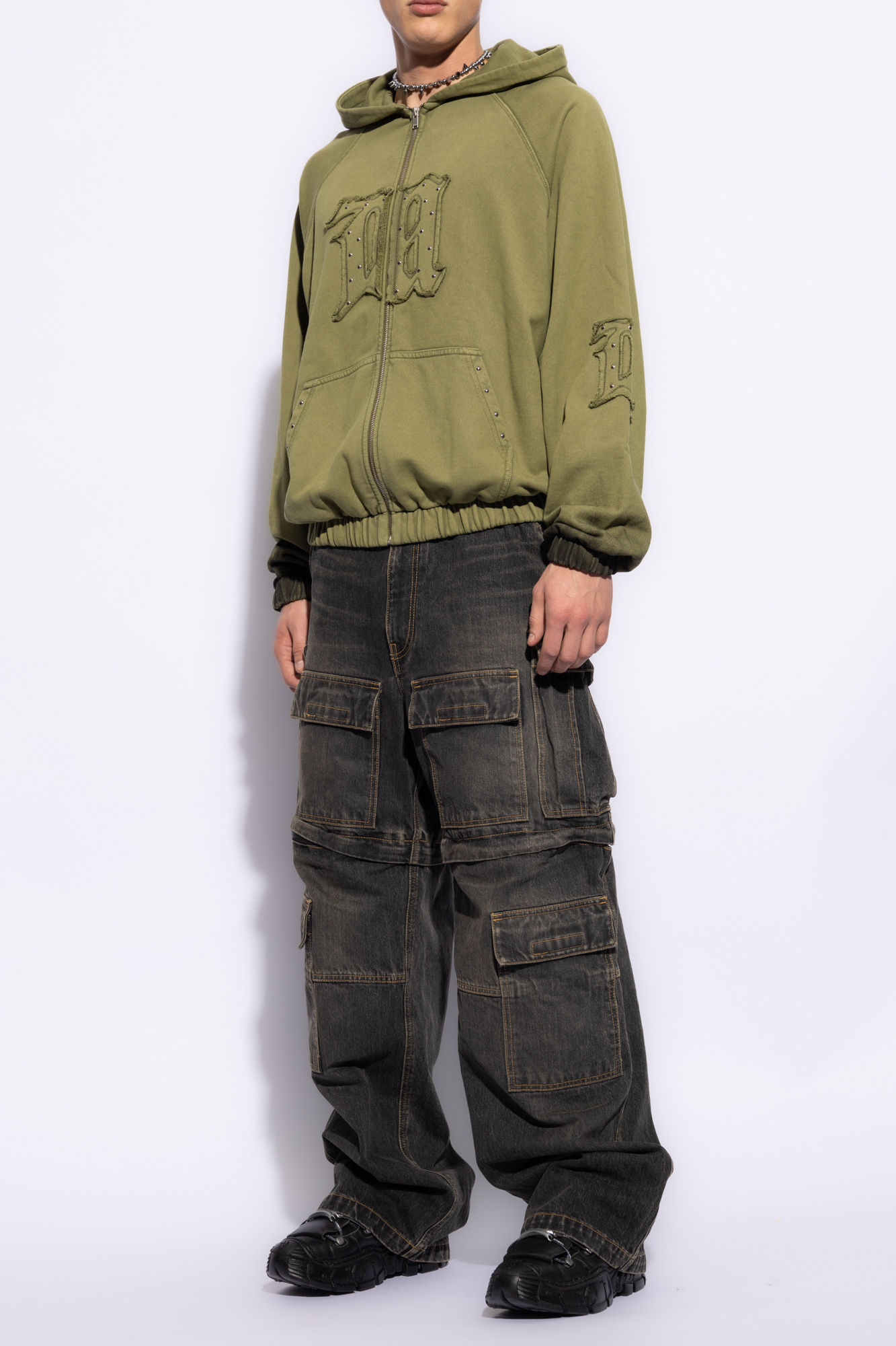 SchaferandweinerShops Japan - Green civilist hoodie with SchaferandweinerShops Japan - Green civilist hoodie with